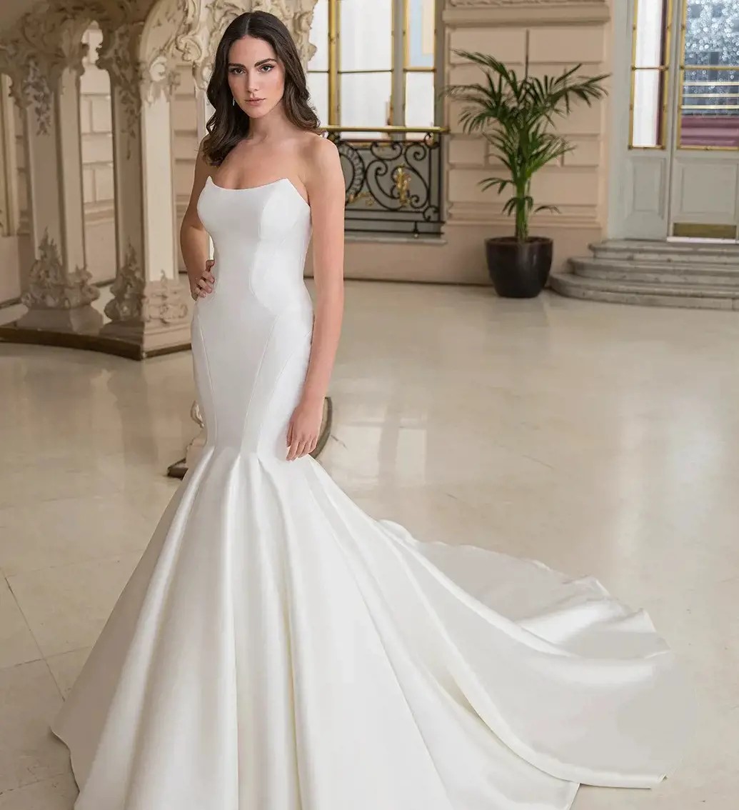 Satin Wedding Dresses Image
