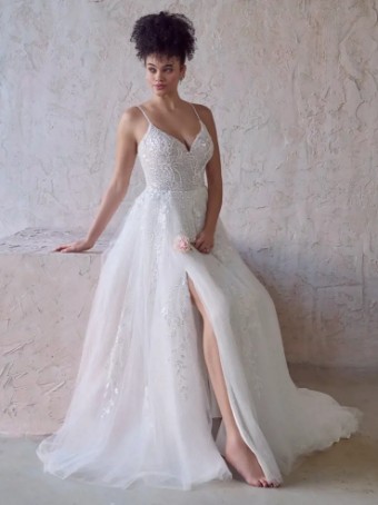 Maggie Sottero Sandrine #9 Ivory (gown with Ivory Illusion) thumbnail