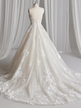 Maggie Sottero SUNDANCE (23SS615A01) #2 All Ivory (gown with Ivory Illusion) thumbnail