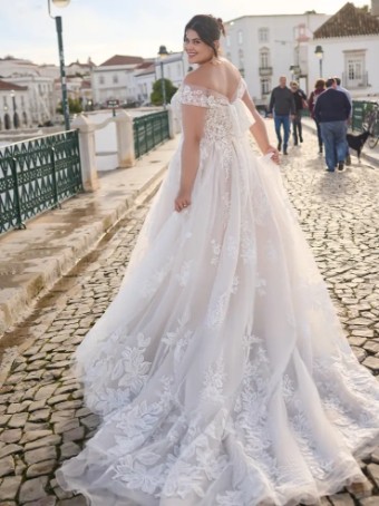 Maggie Sottero SUNDANCE (23SS615A01) #1 All Ivory (gown with Ivory Illusion) thumbnail