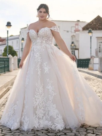 Maggie Sottero SUNDANCE (23SS615A01) #0 default All Ivory (gown with Ivory Illusion) thumbnail