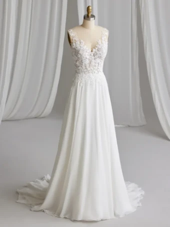 Maggie Sottero MAEVE (23RS705A01 - Unlined Bodice) #3 Ivory (gown with Natural Illusion) thumbnail