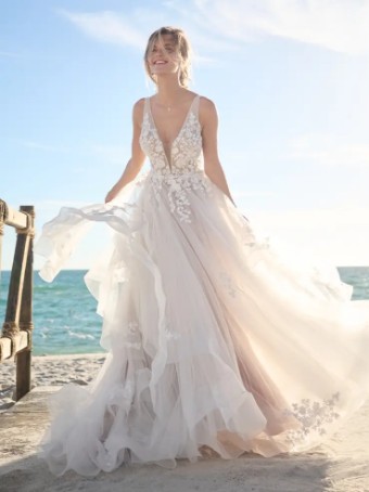 Maggie Sottero WINONA (23RK688A01 - Unlined bodice) #0 default Ivory over Nude (gown with Natural Illusion) thumbnail