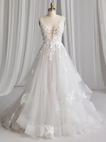 Maggie Sottero WINONA (23RK688A01 - Unlined bodice) #3 Ivory over Nude (gown with Natural Illusion) thumbnail