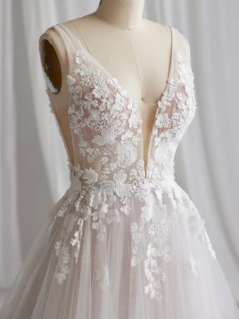 Maggie Sottero WINONA (23RK688A01 - Unlined bodice) #4 Ivory over Nude (gown with Natural Illusion) thumbnail