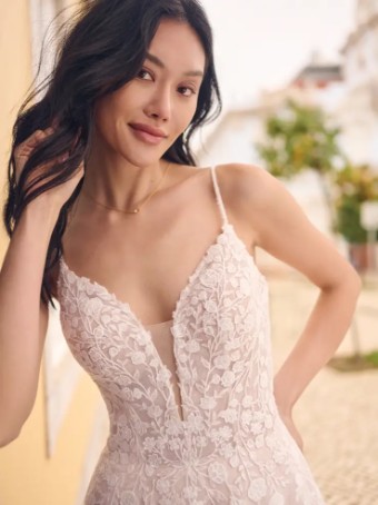 Maggie Sottero EDWINA 23MS617A01 #0 default Ivory over Misty Mauve (gown with Natural Illusion) thumbnail