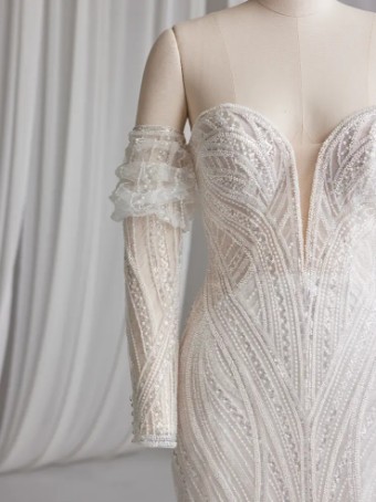 Maggie Sottero POSITANO (23SS702A01) #4 All Ivory (gown with Ivory Illusion) thumbnail