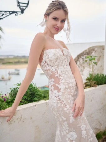 Maggie Sottero ADELAIDE (23SZ722A01 - texture tulle 3) #2 Ivory over Nude (gown with Natural Illusion) thumbnail