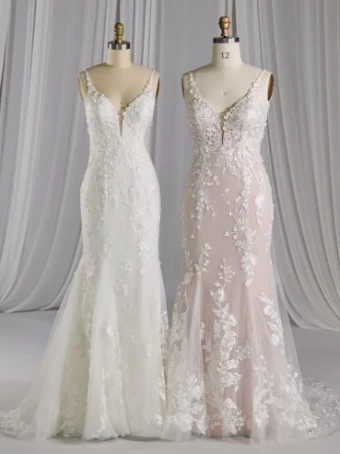 Maggie Sottero MARLENA (23MB662A01 - Unlined bodice, Embellsihed, sparkle tulle) #6 default All Ivory (gown with Ivory Illusion) thumbnail