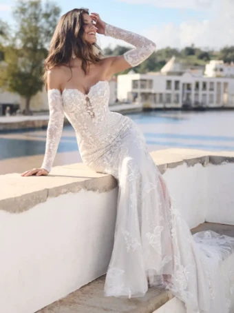 Maggie Sottero KENSINGTON (23SC672A01) #1 Ivory over Soft Nude (gown with Natural Illusion) thumbnail