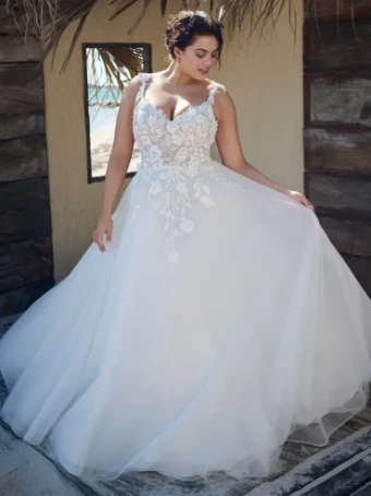 Maggie Sottero NATASHA (23RK676A01 - sparkle tulle) #3 default All Ivory (gown with Ivory Illusion) thumbnail