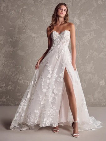 Maggie Sottero SUTTON (24SS203A01) #1 Ivory over Soft Pearl (gown with Ivory Illusion) thumbnail