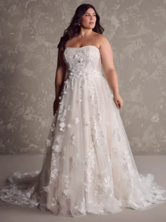 Maggie Sottero LAILA (24MS223A01) #3 All Ivory (gown with Ivory Illusion) thumbnail