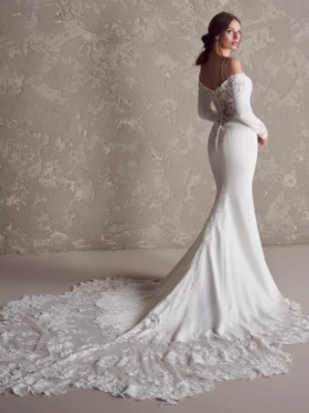 Maggie Sottero TYRA (24MK217A01) #2 Ivory (gown with Natural Illusion) thumbnail