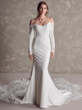 Maggie Sottero TYRA (24MK217A01) #0 default Ivory (gown with Natural Illusion) thumbnail