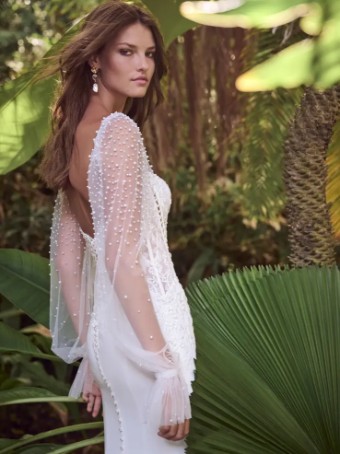 Maggie Sottero DORITTE (24MB163A01) #2 Ivory (gown with Natural Illusion) thumbnail