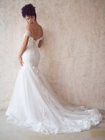 Maggie Sottero TOCCARA (22MS974A01 - No beading lace up) #4 Ivory (gown with Ivory Illusion) thumbnail