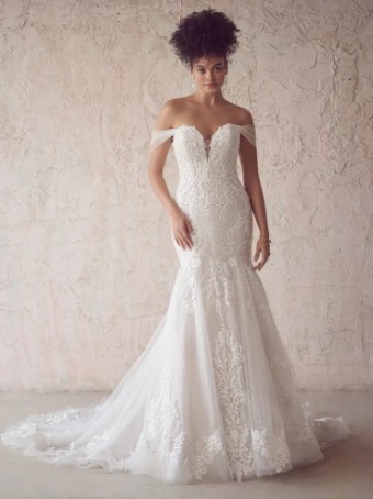 Maggie Sottero TOCCARA (22MS974A01 - No beading lace up) #0 default Ivory (gown with Ivory Illusion) thumbnail