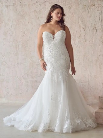 Maggie Sottero TOCCARA (22MS974A01 - No beading lace up) #3 Ivory (gown with Ivory Illusion) thumbnail