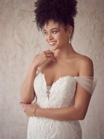 Maggie Sottero TOCCARA (22MS974A01 - No beading lace up) #5 default Ivory (gown with Ivory Illusion) thumbnail