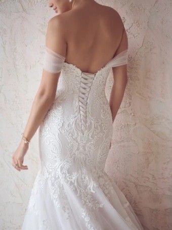 Maggie Sottero TOCCARA (22MS974A01 - No beading lace up) #1 Ivory (gown with Ivory Illusion) thumbnail