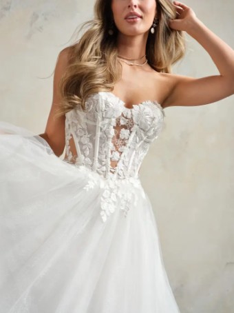 Maggie Sottero ANGELETTE (24MC744A01 - sparkle tulle 1) #3 Ivory (gown with Natural Illusion) thumbnail