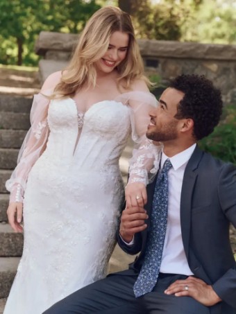 Maggie Sottero BENJIE (25MB271A01 - Unlined bodice, Chantilly lace) #0 default All Ivory thumbnail