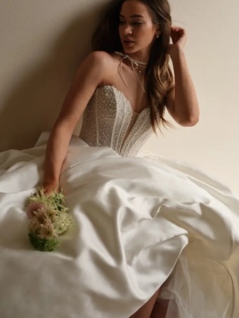 Maggie Sottero TINA (25MS261A01 - Plunge) #4 default Ivory (gown with Natural Illusion) thumbnail