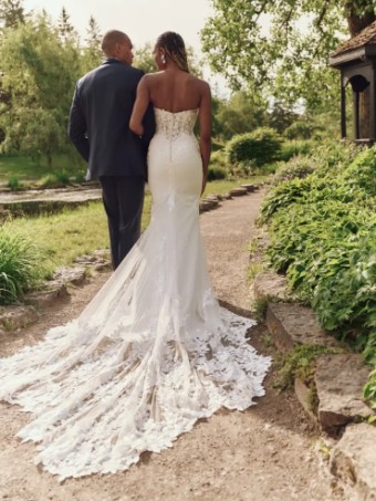 Maggie Sottero YARA (25MK263A01 - Unlined bodice, Plunge) #3 Ivory (gown with Natural Illusion) thumbnail