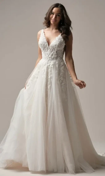 Maggie Sottero HONOR (25RK922A01 - Unlined bodice, Sleeveless, Chantilly Lace) #0 default All Ivory thumbnail