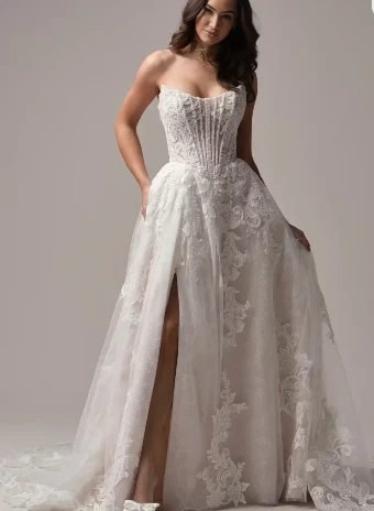 Maggie Sottero PARKER (25SS940A02 - Unlined bodice, Plain tulle and glitter tulle) #0 default All Ivory thumbnail
