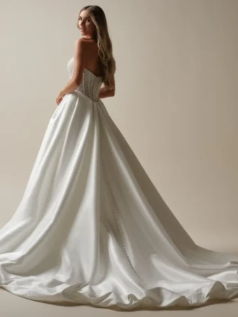 Maggie Sottero TINA MARIE (25MS308A01 - Plunge) #3 Ivory (gown with Natural Illusion) thumbnail