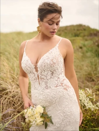 Maggie Sottero BIANCA (25MS907A01 - Unlined bodice, Sleeveless, Glitter tulle) #0 default Ivory/Silver/Blush thumbnail