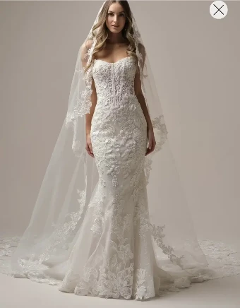 Maggie Sottero HALLE (25SS934A01 - Unlined bodice, Glitter tulle 3) #0 default Ivory thumbnail