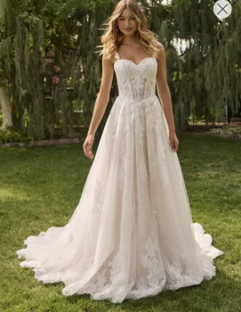 Maggie Sottero ESMERALDA (26RK478A01 - Unlined bodice, Sequin tulle) #0 default All Ivory (gown with Ivory Illusion) thumbnail