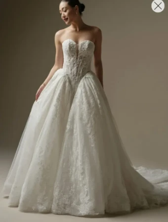 Maggie Sottero ZULANI (26SS471A01 - Unlined bodice) #0 default All Ivory (gown with Ivory Illusion) thumbnail