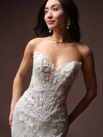 Maggie Sottero ESTELLE (F6MK141A01 - Unlined bodice, Chantilly lace) #1 All Ivory (gown with Ivory Illusion) thumbnail