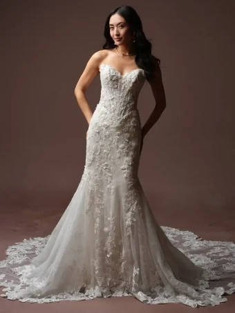 Maggie Sottero ESTELLE (F6MK141A01 - Unlined bodice, Chantilly lace) #0 default All Ivory (gown with Ivory Illusion) thumbnail