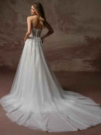 Maggie Sottero ESMERALDA LANE (F6RK051A01 - Unlined bodice, Attached straps, Sequin tulle) #3 All Ivory (gown with Ivory Illusion) thumbnail