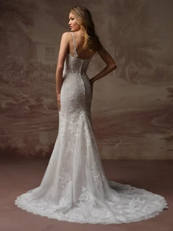 Maggie Sottero ESMERALDA LANE (F6RK051A01 - Unlined bodice, Attached straps, Sequin tulle) #4 default All Ivory (gown with Ivory Illusion) thumbnail