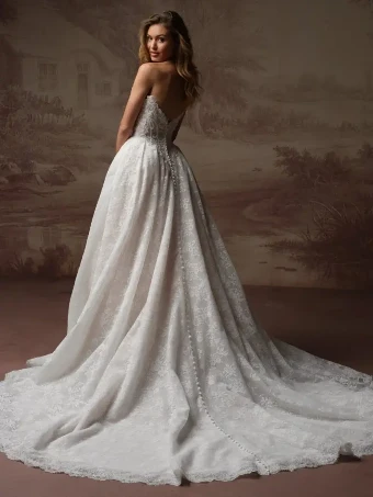 Maggie Sottero RYLAND (F6MK055A01 - Unlined bodice, Sparkle tulle) #4 default All Ivory (gown with Ivory Illusion) thumbnail