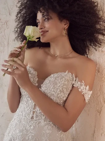 Maggie Sottero LENNON (22MC913A01 - Plunging Neckline) #4 default All Ivory (gown with Ivory Illusion) thumbnail