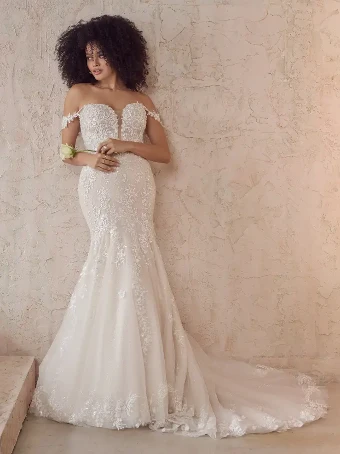 Maggie Sottero LENNON (22MC913A01 - Plunging Neckline) #0 default All Ivory (gown with Ivory Illusion) thumbnail