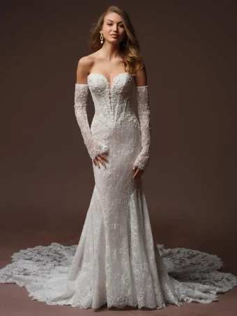 Maggie Sottero BELLEVUE ROYALE (F6MB067A01 - Unlined bodice) #0 default Ivory over Blush (gown with Ivory Illusion) thumbnail