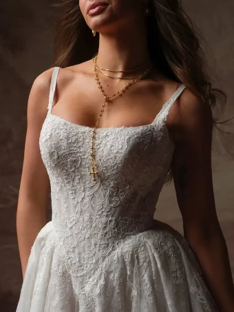 Maggie Sottero IVANDRA (F6SK139A01 - Unlined bodice, Sparkle tulle) #3 Ivory over Soft Blush (gown with Ivory illusion) thumbnail