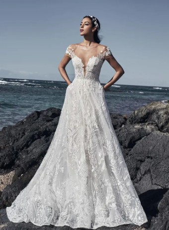 Calla Blanche 120208 #3 default Ivory (gown with Ivory Illusion) thumbnail