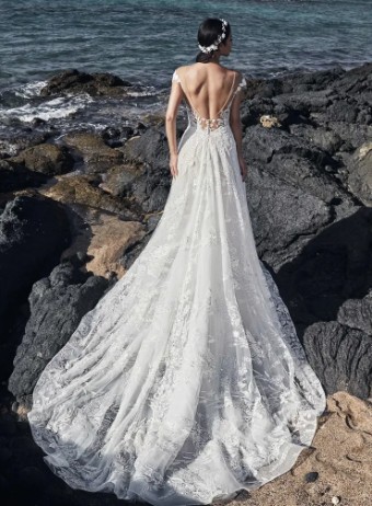 Calla Blanche 120208 #4 Ivory (gown with Ivory Illusion) thumbnail